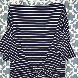 Umgee Off the Shoulder Navy Top
